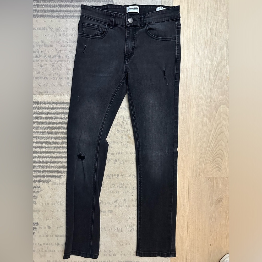 ROF -Black Faded Denim Skinny Jeans